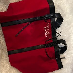 Victoria's Secret Bold Red and Black Tote